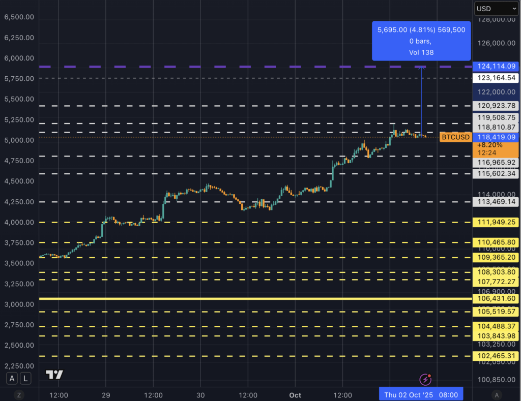 Bitcoin hits $118.5k: All-time high could be next as rate-cut bets crush shorts