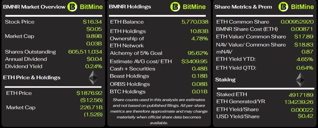 BitMine made $46 million staking Ethereum then lost twice that betting on it