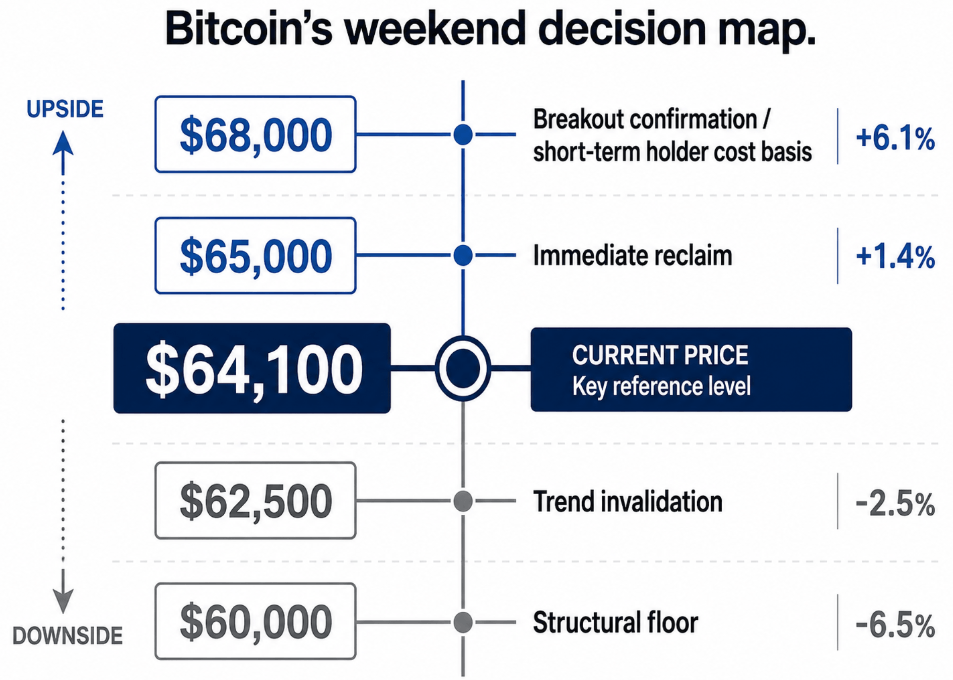 Bitcoin price has a $64.5k trap as Sunday’s close forces traders between a $68k relief rally or a drop to $60k