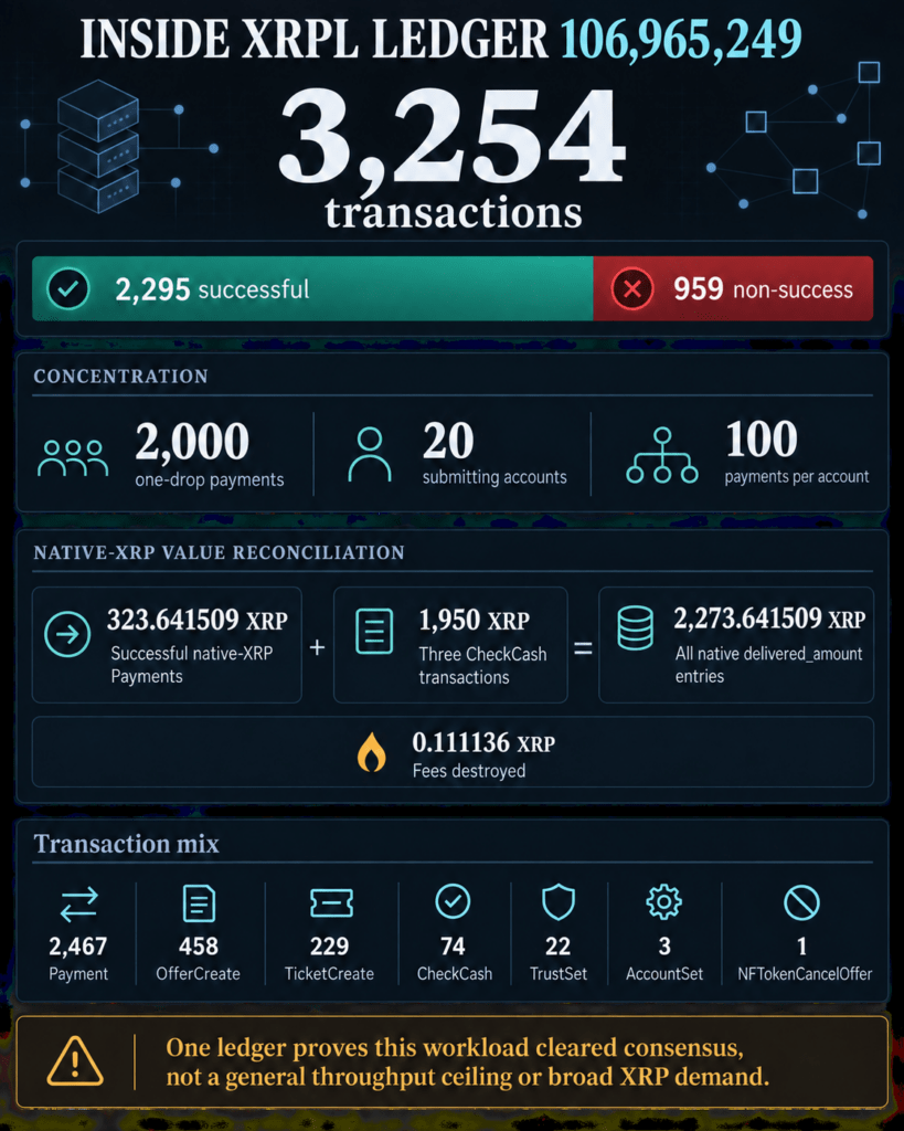 XRPL proved it can handle over 3,000 transactions, but the traffic was entirely synthetic
